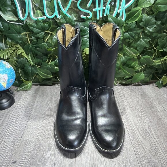 Justin Boots Temple 10 Inch Round Toe Roper  Mens Black Casual Boots JB3000 8 EE main image 9